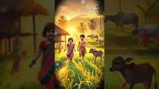 Peaceful Village Life with Kids and a Baby Cow | AI Natural Scene #UdaanStories