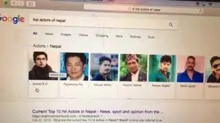 Google search results of Nepali top actors (नेपाली Top Actors भनेर गूगलमा सर्च गर्दा एस्तो result आ