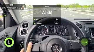 VW Tiguan 2.0TSI Aisin AWD 2017 0-100 1/4 dragy