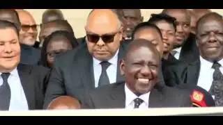 Siaya Senator Dr. Oburu Odinga introduces his 2nd wife during the #StateFuneral of #RailaOdinga