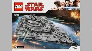 2017 LEGO 75190 First Order Star Destroyer - instruction timelapse