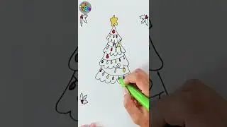 How to draw a Christmas Card #drawing #drawingforkids #drawinganimals #howtodraw #anim #bearcub