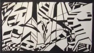 Abstrakt 3D, malen im Zeitraffer (Abstract 3D, painting in fast motion)[HD]