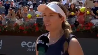 Tennis star who angered Australian Open fans issues emotional address at Italian Open