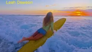 Musician/Surfer Leah Dawson performing her song 