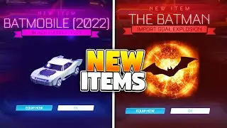 All New BATMOBILE DLC Items On Rocket League!