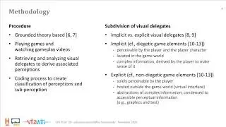 Visual Delegates &ndash; Enhancing Player Perception by Visually Delegating Player Character Sensation