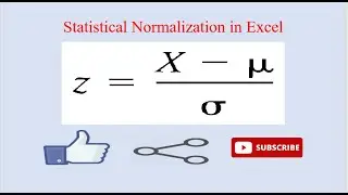 How to normalize data a series /Statistical normalization.