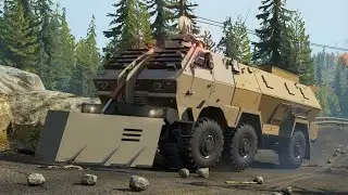 SnowRunner - TATRAPAN  Rhinoc 6x6 APC Armoured Vehicles + Plow - Push The Stones Clear The Road