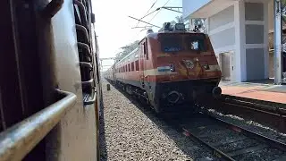 110 kmph Madly Honking 22610 Malabar Rocket CBE MAQ Intercity SF blasts through Quilandi station 🔥