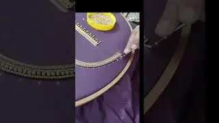Beginners friendly aari work/Aari work front neck design 🥰#aariwork#aaridesign#blousedesign