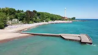 Flying from Maple Street Beach to Tower Road Beach