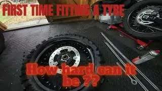 KTM 390 Enduro R, rear tyre Change at home with basic tools.