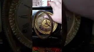 Seth Thomas Black Adamantine Mantle Clock