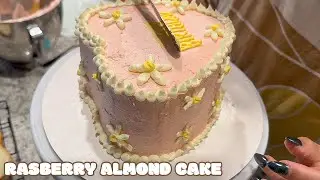 How to Make a Mouthwatering Raspberry Almond Cake 🎂| Easy Baking Recipe