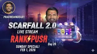 Scarfall 2.0 Live: Day 20 Sunday Special Rank Push to Samrat! 👑
