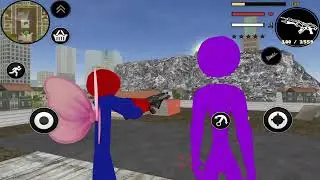 Spider Stickman Rope Hero Crime Simulator - Gameplay Walkthrough 3 (iOS, Android)