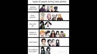 Kny characters in school pictures 😂😄😍 #hashira #funny #demonslayer #kny #anime