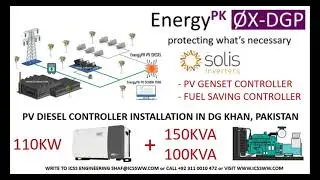 PV Genset Controller 110KW Solis with 150KVA and 100KVA Gensets in Dera Ghazi Khan Pakistan