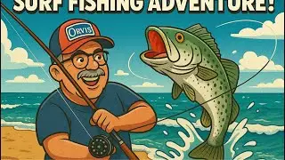 🎣 Surf Fly Fishing Texas &ndash; Catching a MONSTER Gatormouth Weakfish! 🌊
