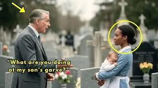 Millionaire CEO Secretly Visits His Son&rsquo;s Grave, Black Waitress Crying With A Child Left Him shocked