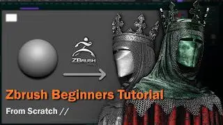 ZBrush Beginners Tutorial | Create Detailed Character From Scratch (Step by Step)