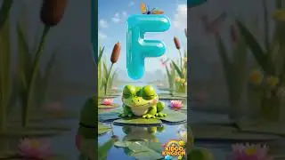 F for Frog 🐸 | Cute Animal Alphabet | ABC Learning for Kids | Shorts