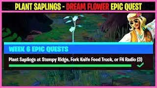 Plant Saplings at Stumpy Ridge, Fork Knife Food Truck, or FN Radio (3) - Dream Flower Epic Quest