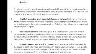 100% Correct Solution Assignment#1 EDU301 Spring 2023