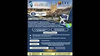 Top Ranked University in Ireland-Study at UCC | Sept 2026 Intake #i20abroad #study #reels #applynow