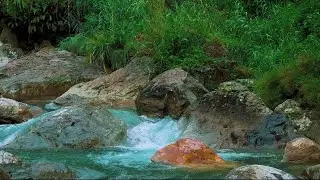 4K-HDR | Relaxing River Nature Sounds for Sleep | Stress Relief and Peaceful Ambience All Night Long