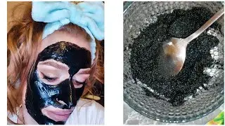 Черная маска от черных точек Желатиновая маска Домашняя черная маска #blackmask #missbeautymama