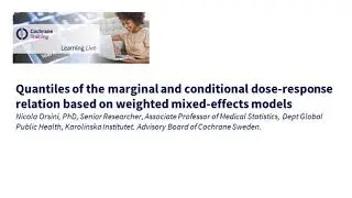 Quantiles of marginal & conditional dose-response relation based on weighted mixed-effects models