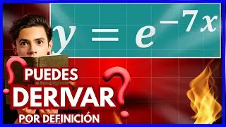 e^(-7x) derivada - M&eacute;todo completo desde la definici&oacute;n