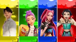 🎶 Jinu 🆚 Rumi 🆚 Mira 🆚 Zoey | Tiles Hop EDM Rush