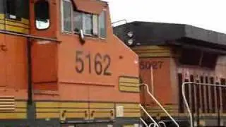 BNSF #5027 Leads Intermodal South, Nice Sound, Joliet IL