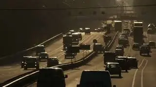 Car Traffic on Highway at Sunset in Kyiv  2 | Time Lapse | Free footages for download