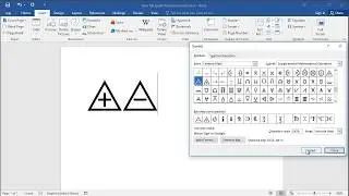 How to type Plus sign in triangle and Minus sign in triangle in Word