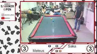 Jogo 91&deg; - 7&deg; CAMECC SNOOKER OPEN - Saka x Mateus