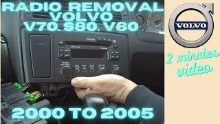 Снятие магнитолы VOLVO V70, XC70, S60, S80 2000&ndash;2005 гг. Простая работа, 10 минут.