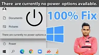 There are currently no power options available solved in Windows 10