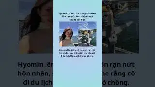 Hyomin (T-ara) l&ecirc;n tiếng trước tin đồn rạn nứt h&ocirc;n nh&acirc;n sau 8 th&aacute;ng kết h&ocirc;n