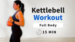 Full Body Kettlebell & Bodyweight Workout | 15 Minute No Repeat