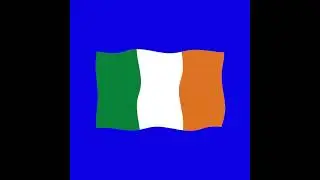 ireland 2d flag green screen flag animation