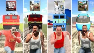 Getting Hit By The Train in Indian GTA Games 😱