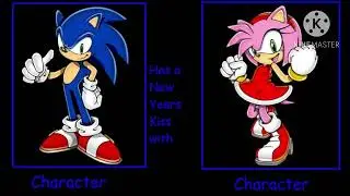 Sonic And Amy Have A New Years Kiss