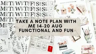 Take a note || A5 Plan with me || 14-20 Aug July 2023
