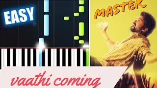 Vaathi coming piano notes / tutorial , keyboartd , Master ,Vijay.
