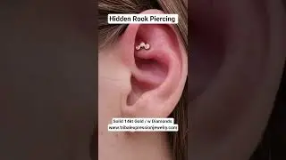 Hidden Rook Piercing | Gold and Diamonds 💎 #tribalexpression