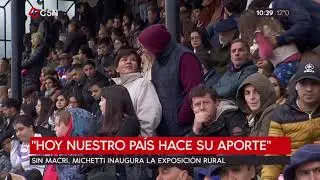 Michetti inaugur&oacute; la exposuci&oacute;n Rural